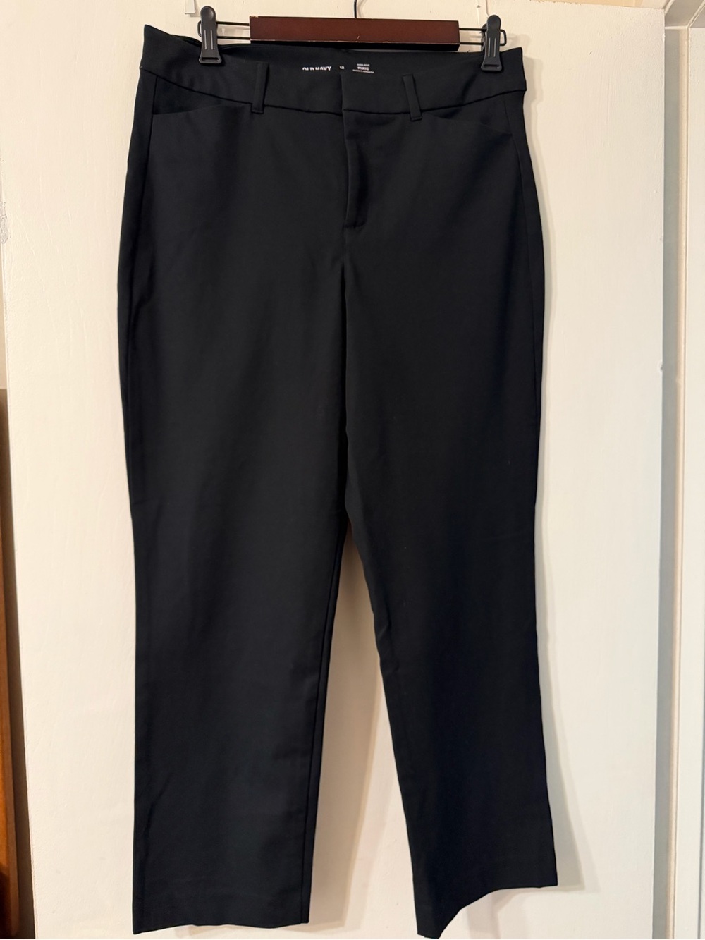 Old Navy High Rise Pixie Straight Black Jack Dress Pants Sz 12